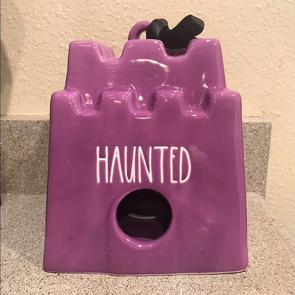 NWT Rae Dunn Haunted Castle Birdhouse htf ll rare artisan magenta